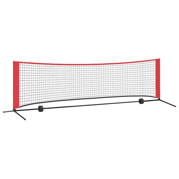 VidaXL filet de tennis noir et rouge 301 x 90,5 x 87 cm polyester