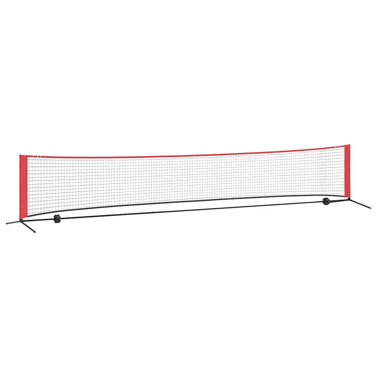 VidaXL filet de tennis noir et rouge 494,5 x 90 x 87 cm polyester