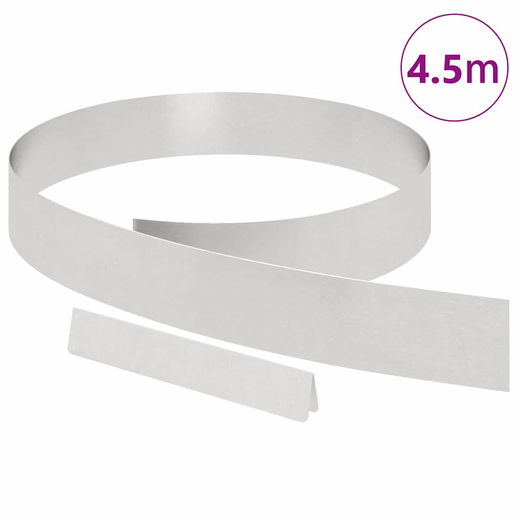 Vidaxx bordure de jardin argent 450 x 0,05 x 15 cm en acier inoxydable
