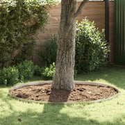 Vidaxxl bordure de jardin 4 pcs argent 450 x 0,05 x 15 cm acier inoxydable - afbeelding 1
