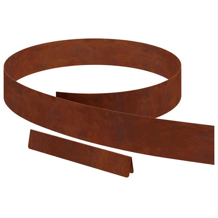 Vidaxl bordure de jardin 4 pcs rouillé 450 x 0,05 x 15 cm acier corten
