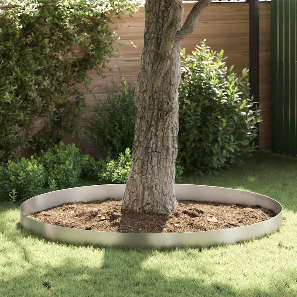 Vidaxx bordure de jardin argent 450 x 0,05 x 15 cm en acier inoxydable