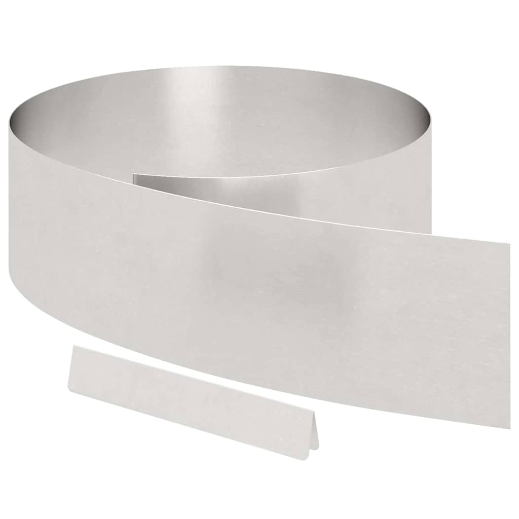 Vidaxx bordure de jardin argent 450 x 0,05 x 15 cm en acier inoxydable