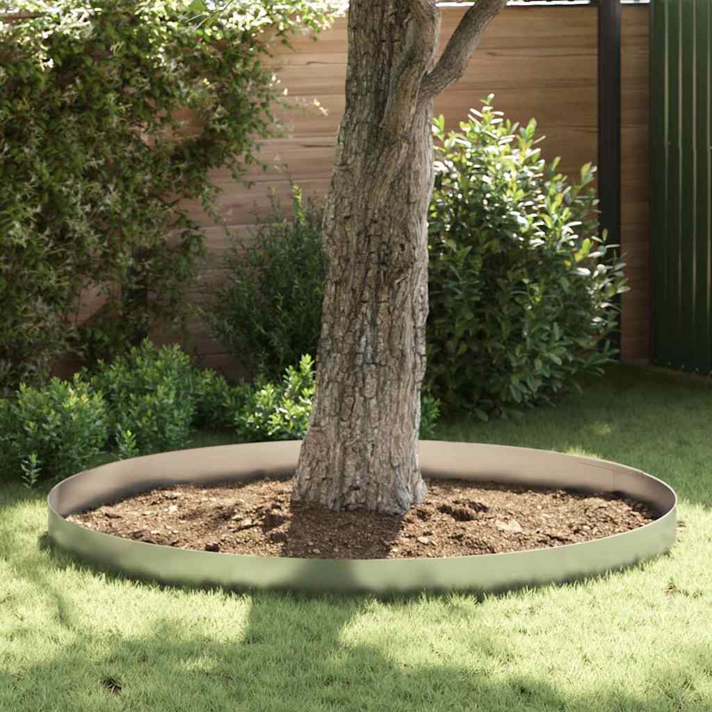 Vidaxl bordure de jardin 4 pcs argent 450 x 0,05 x 15 cm acier galvanisé