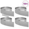 Vidaxl bordure de jardin 4 pcs argent 450 x 0,05 x 15 cm acier galvanisé
