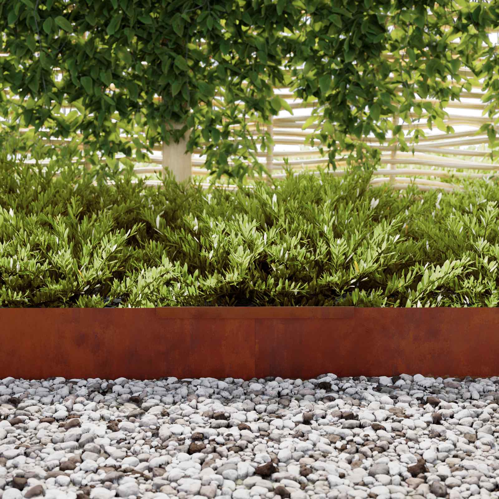 Vidaxl bordure de jardin 4 pcs rouillé 450 x 0,05 x 15 cm acier corten