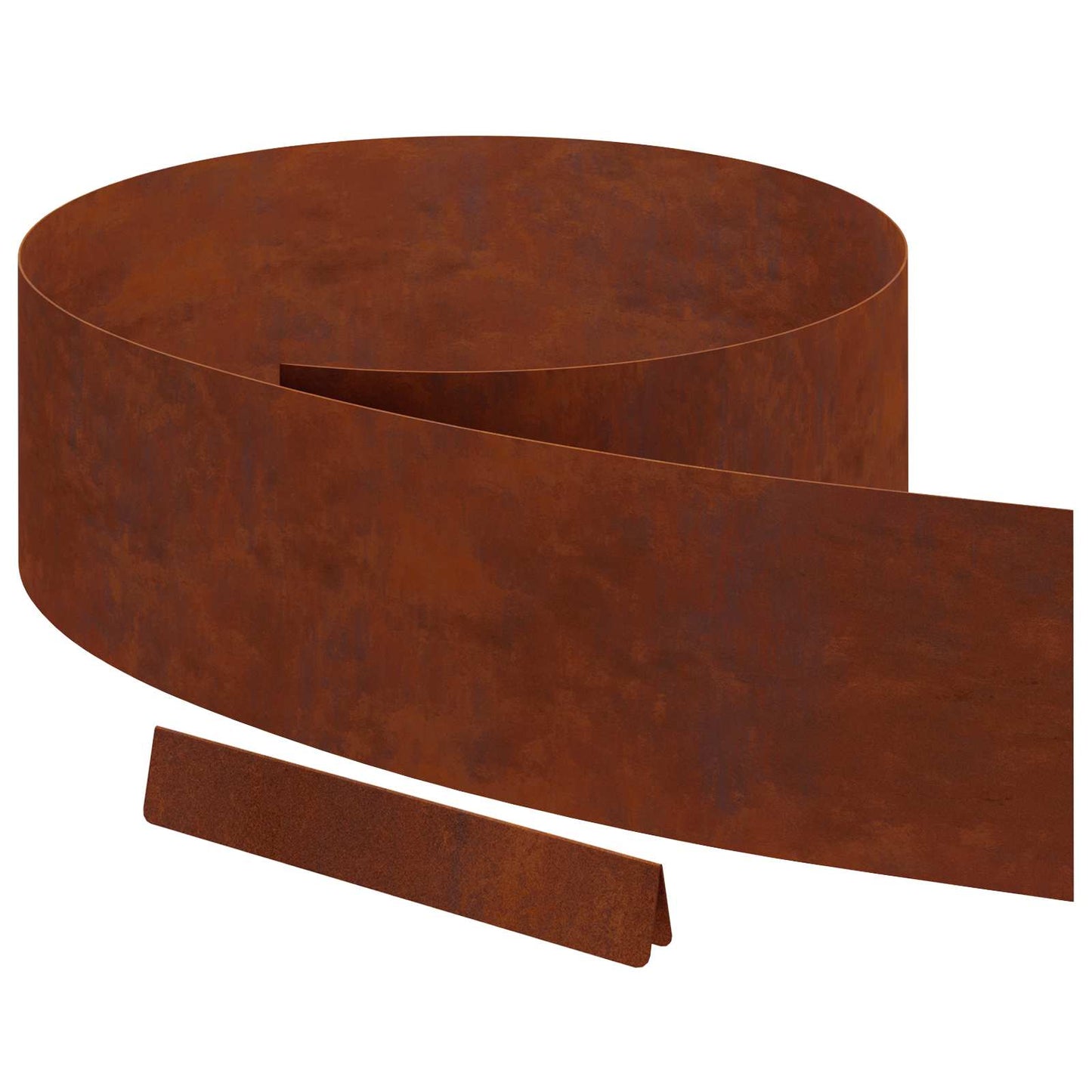 Vidaxl bordure de jardin 4 pcs rouillé 450 x 0,05 x 15 cm acier corten