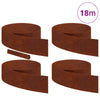 Vidaxl bordure de jardin 4 pcs rouillé 450 x 0,05 x 15 cm acier corten