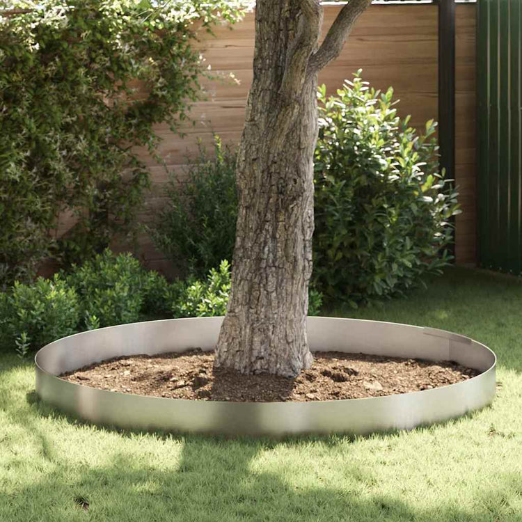 Vidaxx bordure de jardin argent 450 x 0,05 x 15 cm en acier inoxydable