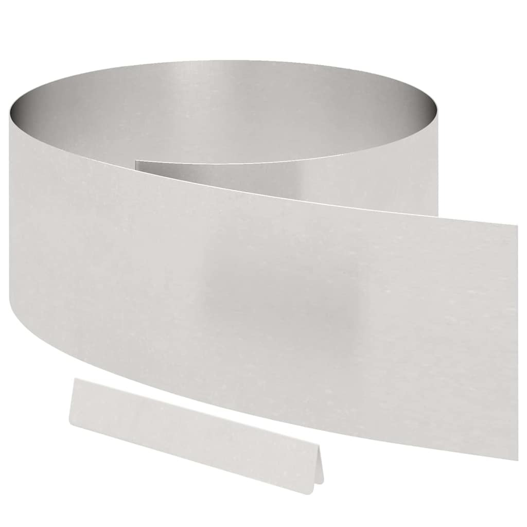 Vidaxx bordure de jardin argent 450 x 0,05 x 15 cm en acier inoxydable