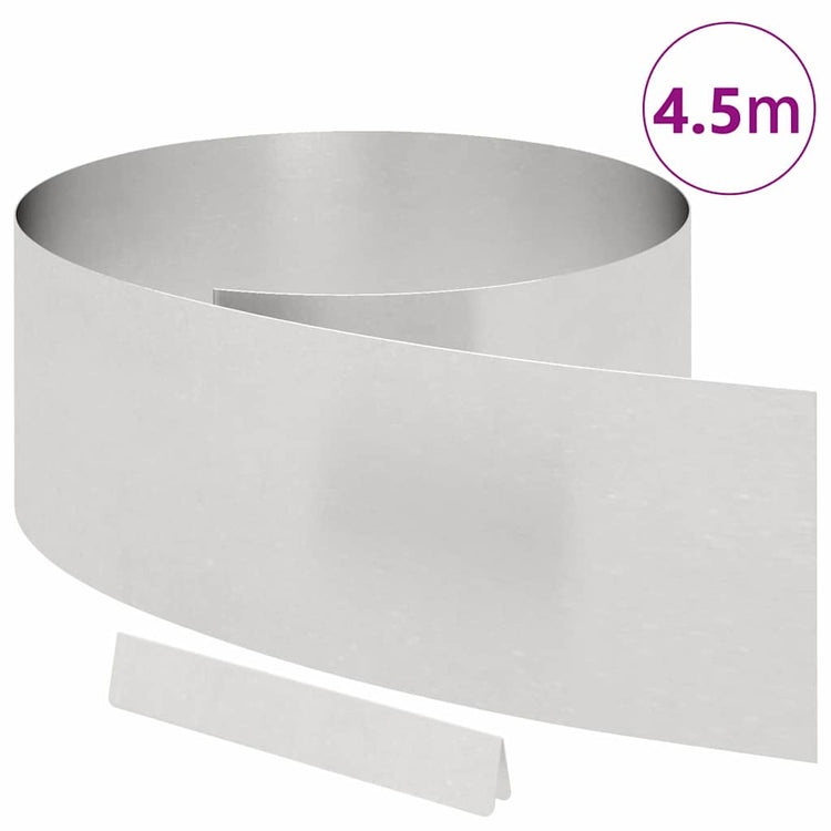 Vidaxx bordure de jardin argent 450 x 0,05 x 15 cm en acier inoxydable