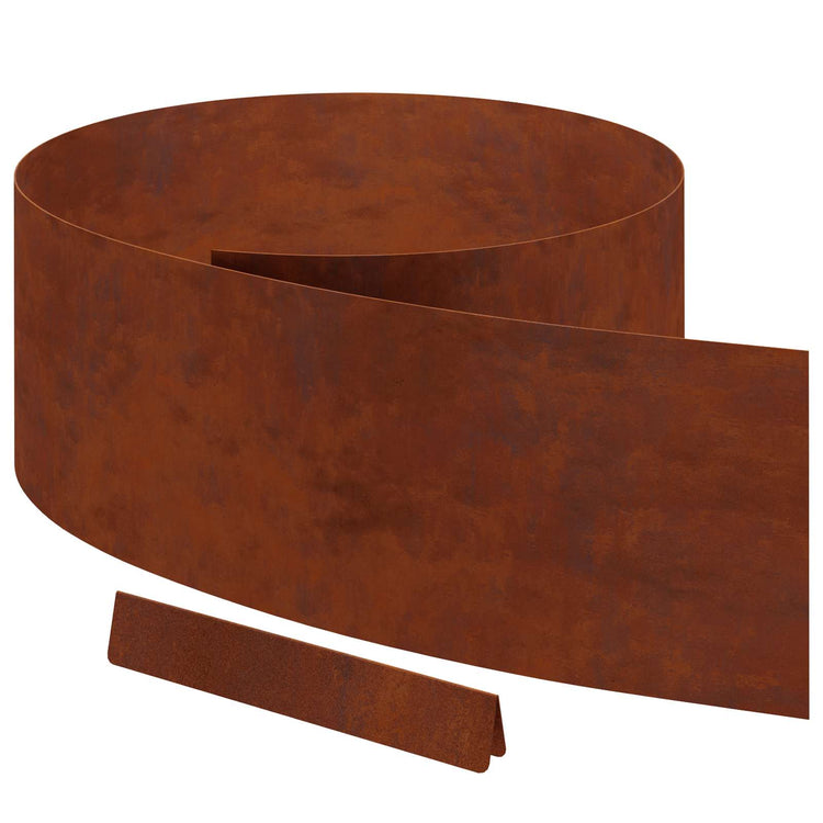 Vidaxl bordure de jardin rouillé 450 x 0,05 x 15 cm acier corten