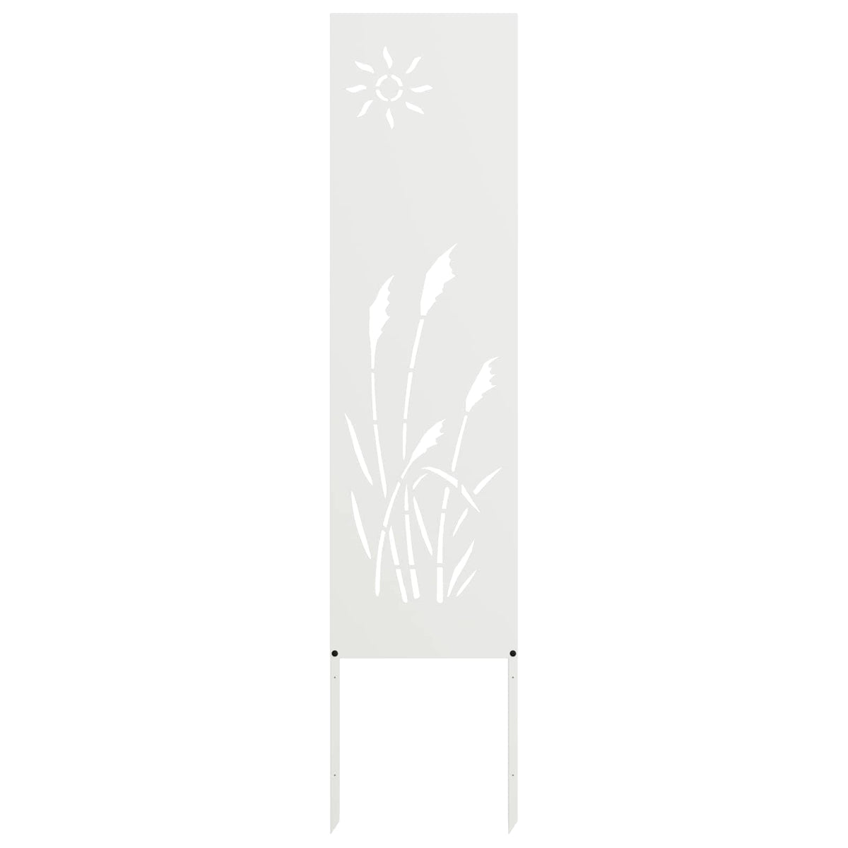 VidaXL brise-vue de jardin chantourné blanc 32 x 140 cm acier laminé à froid