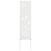 VidaXL brise-vue de jardin chantourné blanc 32 x 140 cm acier laminé à froid