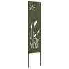 Vidaxxl brise-vue de jardin vert olive 32 x 140 cm acier laminé à froid