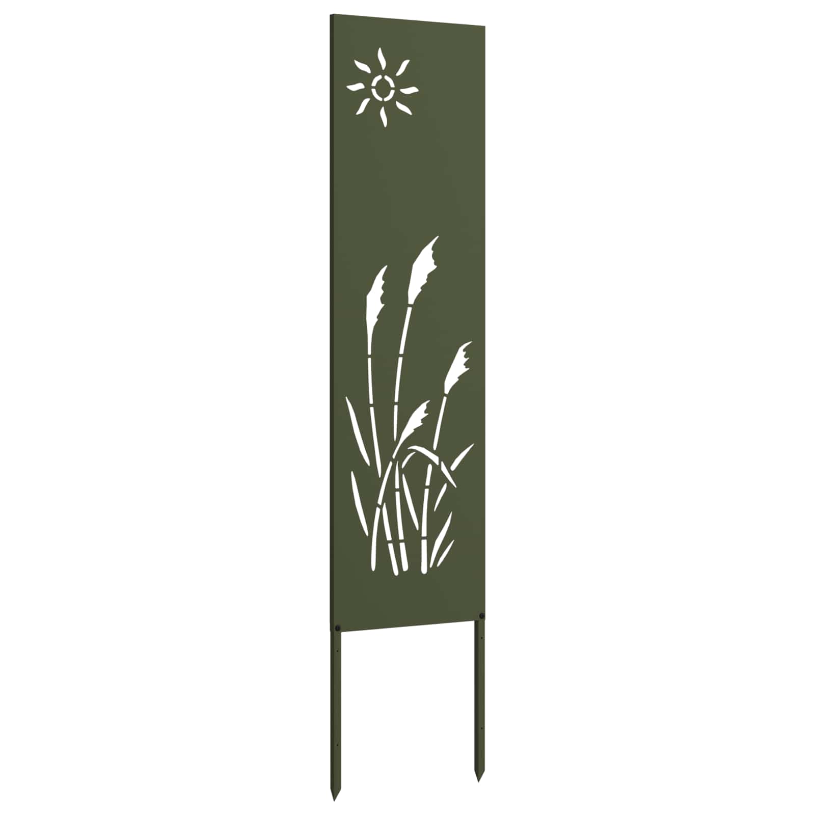 Vidaxxl brise-vue de jardin vert olive 32 x 140 cm acier laminé à froid