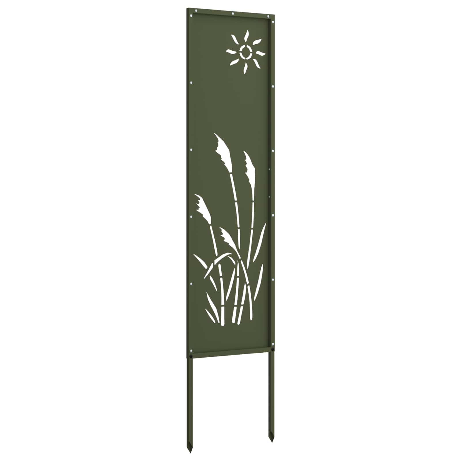 Vidaxxl brise-vue de jardin vert olive 32 x 140 cm acier laminé à froid