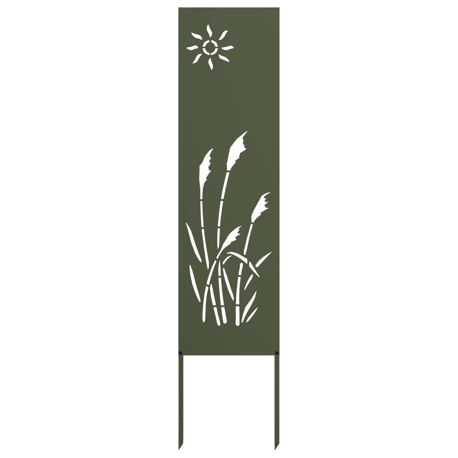 Vidaxxl brise-vue de jardin vert olive 32 x 140 cm acier laminé à froid