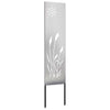 VidaXL brise-vue de jardin chantourné argent 32 x 140 cm acier inoxydable