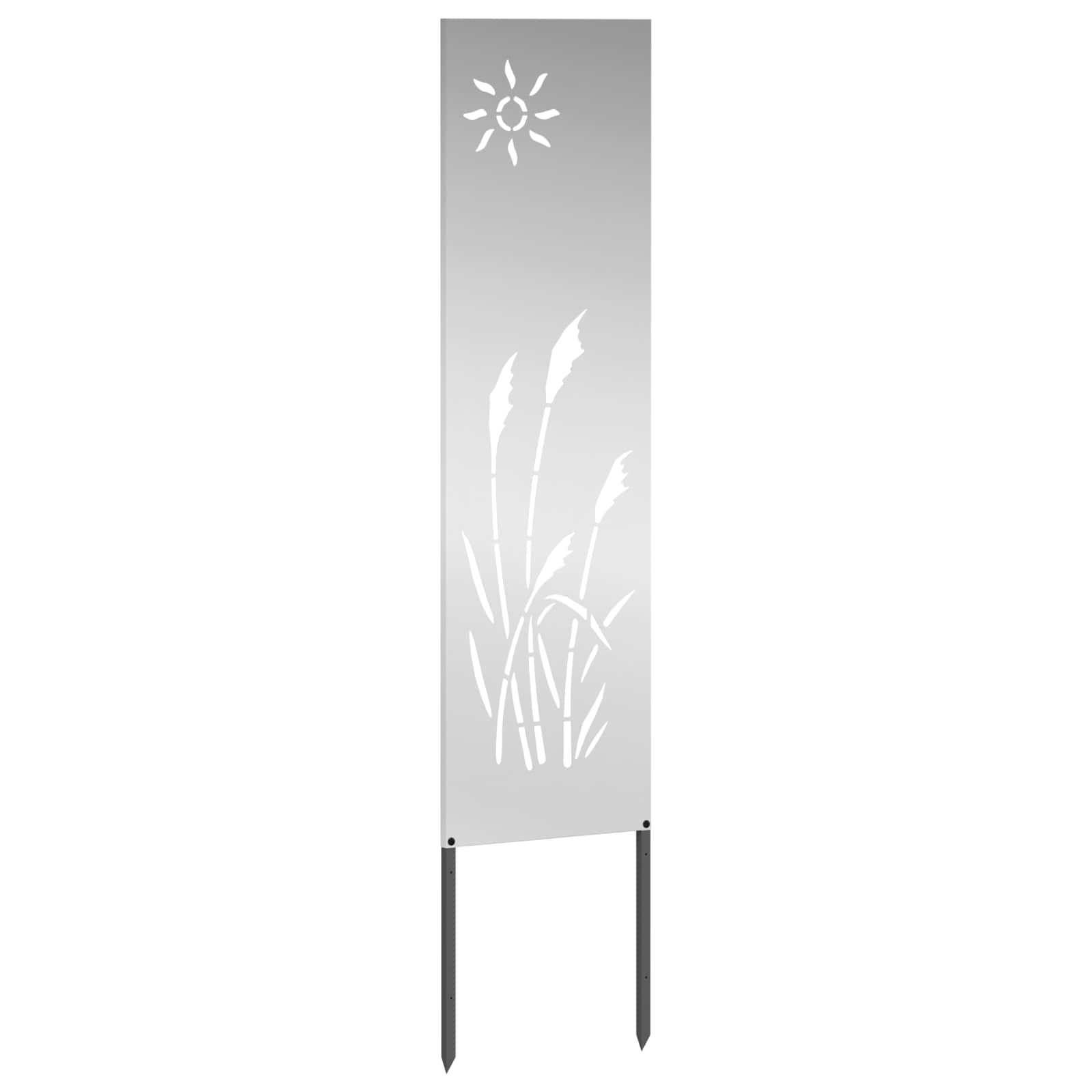Vidaxxl brise-vue de jardin argent 32 x 140 cm en acier galvanisé