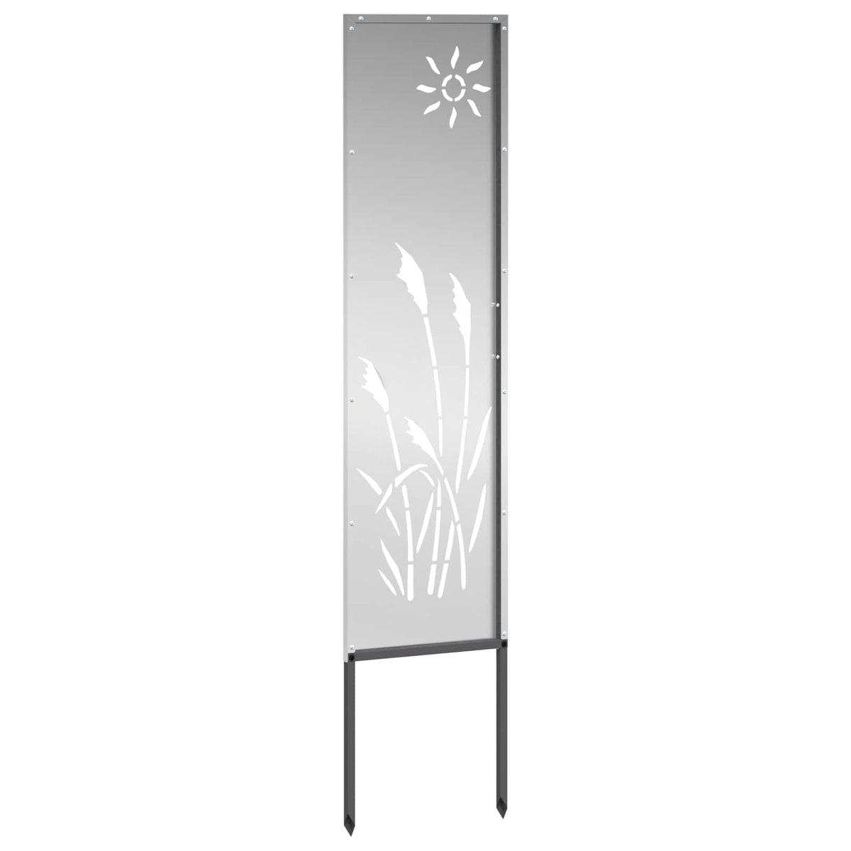 Vidaxxl brise-vue de jardin argent 32 x 140 cm en acier galvanisé
