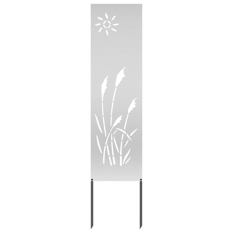 Vidaxxl brise-vue de jardin argent 32 x 140 cm en acier galvanisé