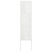 VidaXL brise-vue de jardin chantourné blanc 32 x 140 cm acier laminé à froid - afbeelding 2