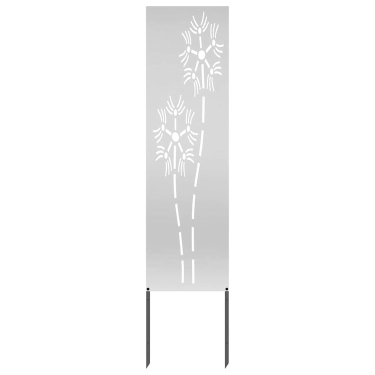 Vidaxxl brise-vue de jardin argent 32 x 140 cm en acier galvanisé