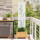 VidaXL brise-vue de jardin fleurs blanc 32 x 140 cm acier laminé à froid