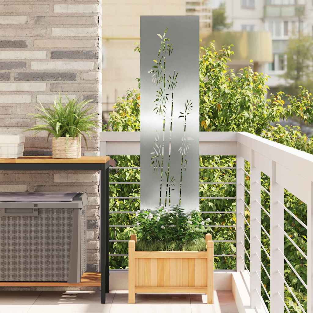 Vidaxxl brise-vue de jardin argent 32 x 140 cm en acier galvanisé