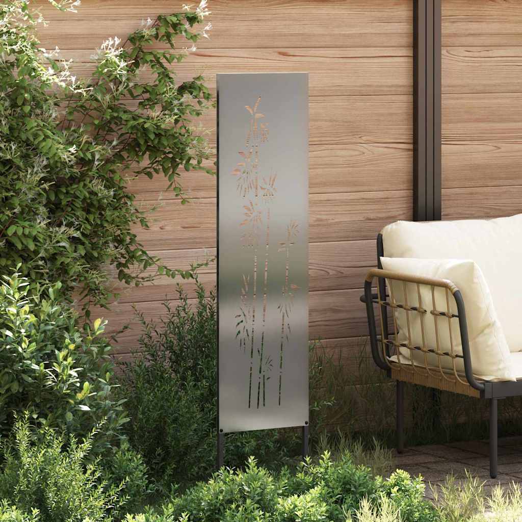 Vidaxxl brise-vue de jardin argent 32 x 140 cm en acier galvanisé