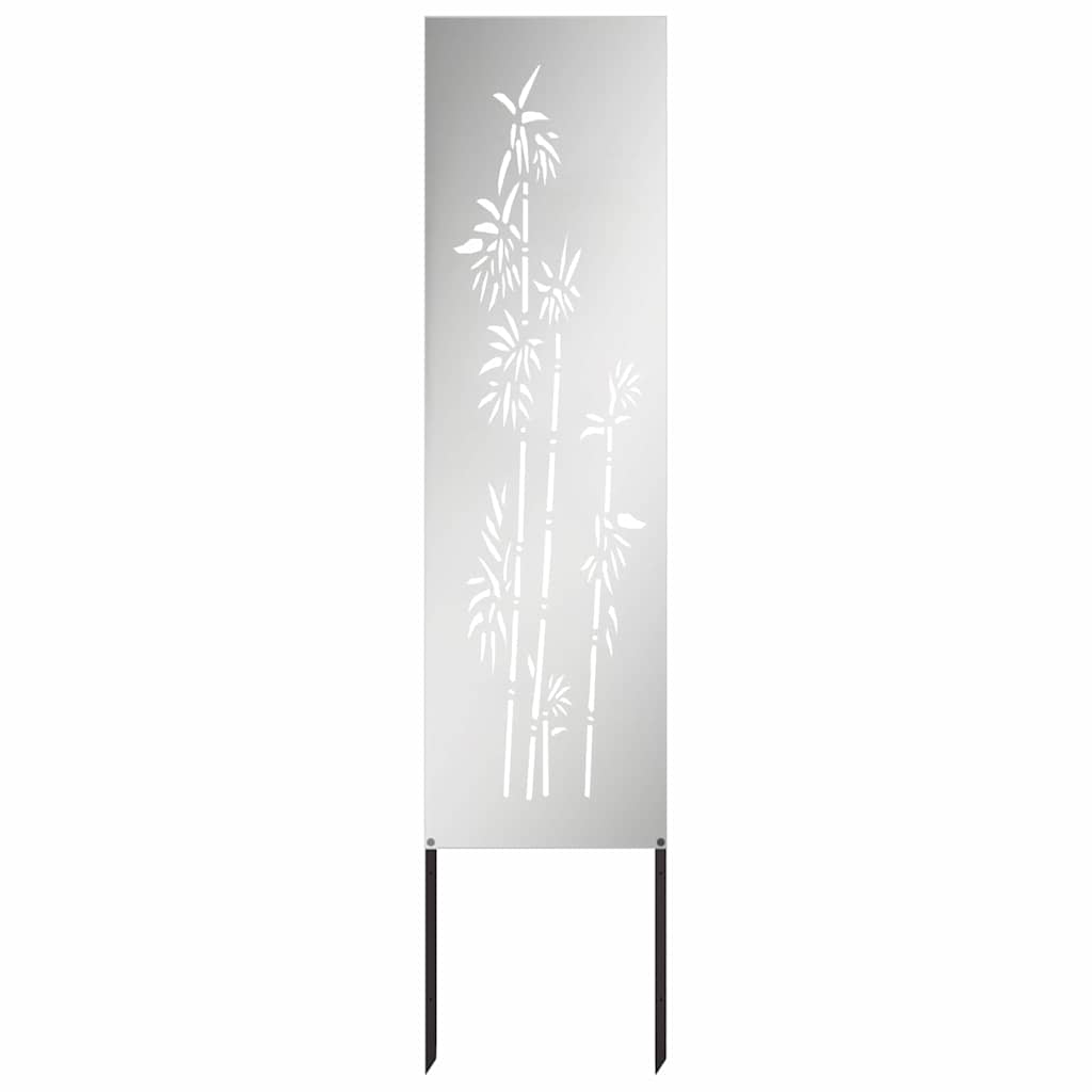 Vidaxxl brise-vue de jardin argent 32 x 140 cm en acier galvanisé