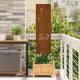 Vidaxxl brise-vue de jardin fleurs rouillées 32 x 140 cm acier corten