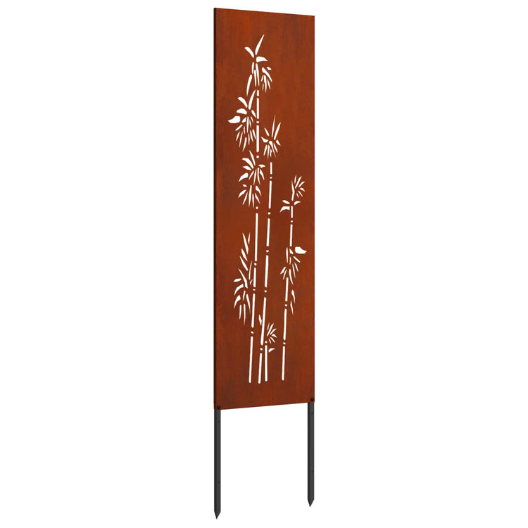 Vidaxxl brise-vue de jardin fleurs rouillées 32 x 140 cm acier corten