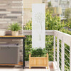 VidaXL brise-vue de jardin chantourné blanc 32 x 140 cm acier laminé à froid