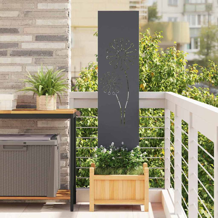 Vidaxxl brise-vue de jardin anthracite 32 x 140 cm acier laminé à froid