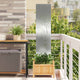 Vidaxxl brise-vue de jardin argent 32 x 140 cm en acier galvanisé