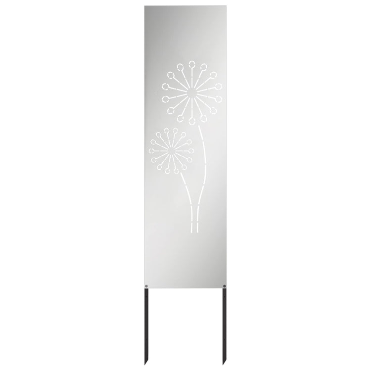 Vidaxxl brise-vue de jardin argent 32 x 140 cm en acier galvanisé