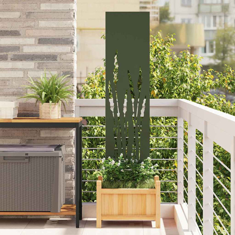 Vidaxxl brise-vue de jardin vert olive 32 x 140 cm acier laminé à froid