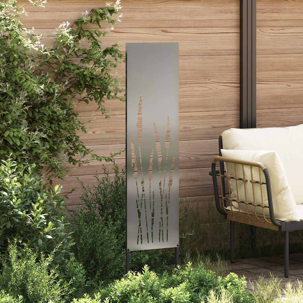 Vidaxxl brise-vue de jardin argent 32 x 140 cm en acier galvanisé