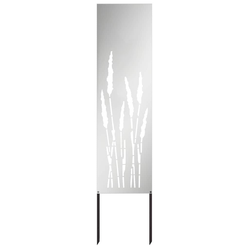 Vidaxxl brise-vue de jardin argent 32 x 140 cm en acier galvanisé