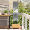 VidaXL brise-vue de jardin fleurs argent 32 x 140 cm acier inoxydable