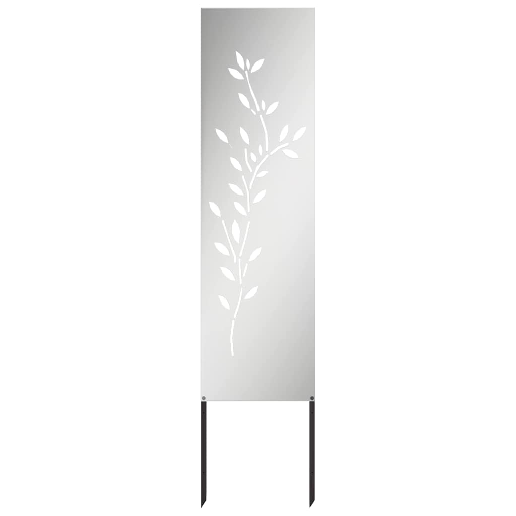 Vidaxxl brise-vue de jardin argent 32 x 140 cm en acier galvanisé