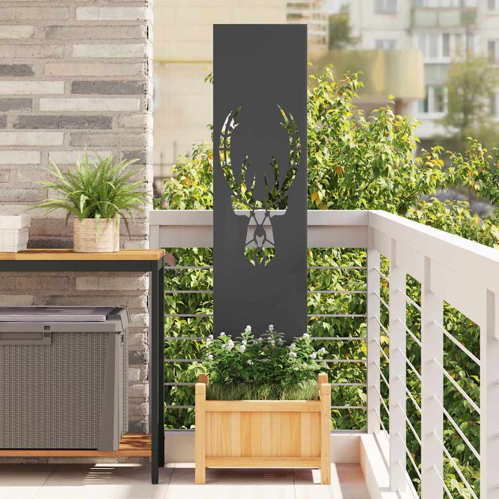 Vidaxxl brise-vue de jardin noir 32 x 140 cm acier laminé à froid