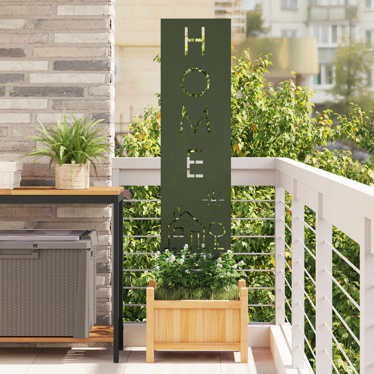 Vidaxxl brise-vue de jardin vert olive 32 x 140 cm acier laminé à froid