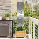 VidaXL brise-vue de jardin chantourné argent 32 x 140 cm acier inoxydable