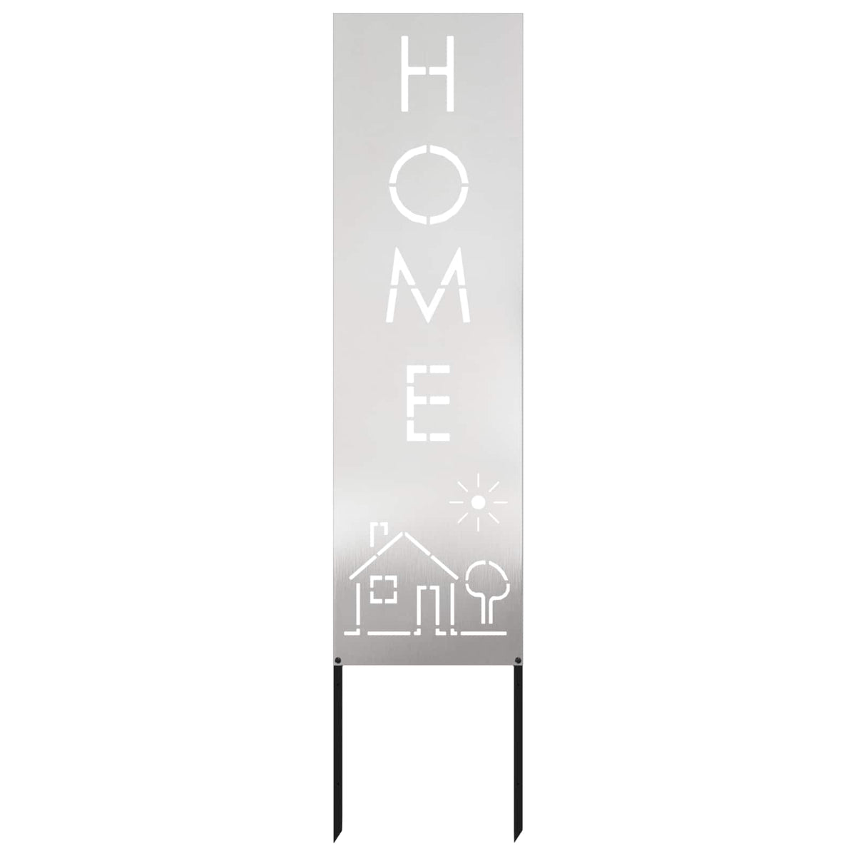 VidaXL brise-vue de jardin chantourné argent 32 x 140 cm acier inoxydable