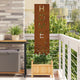 VidaXL brise-vue de jardin chantourné rouillé 32 x 140 cm acier corten