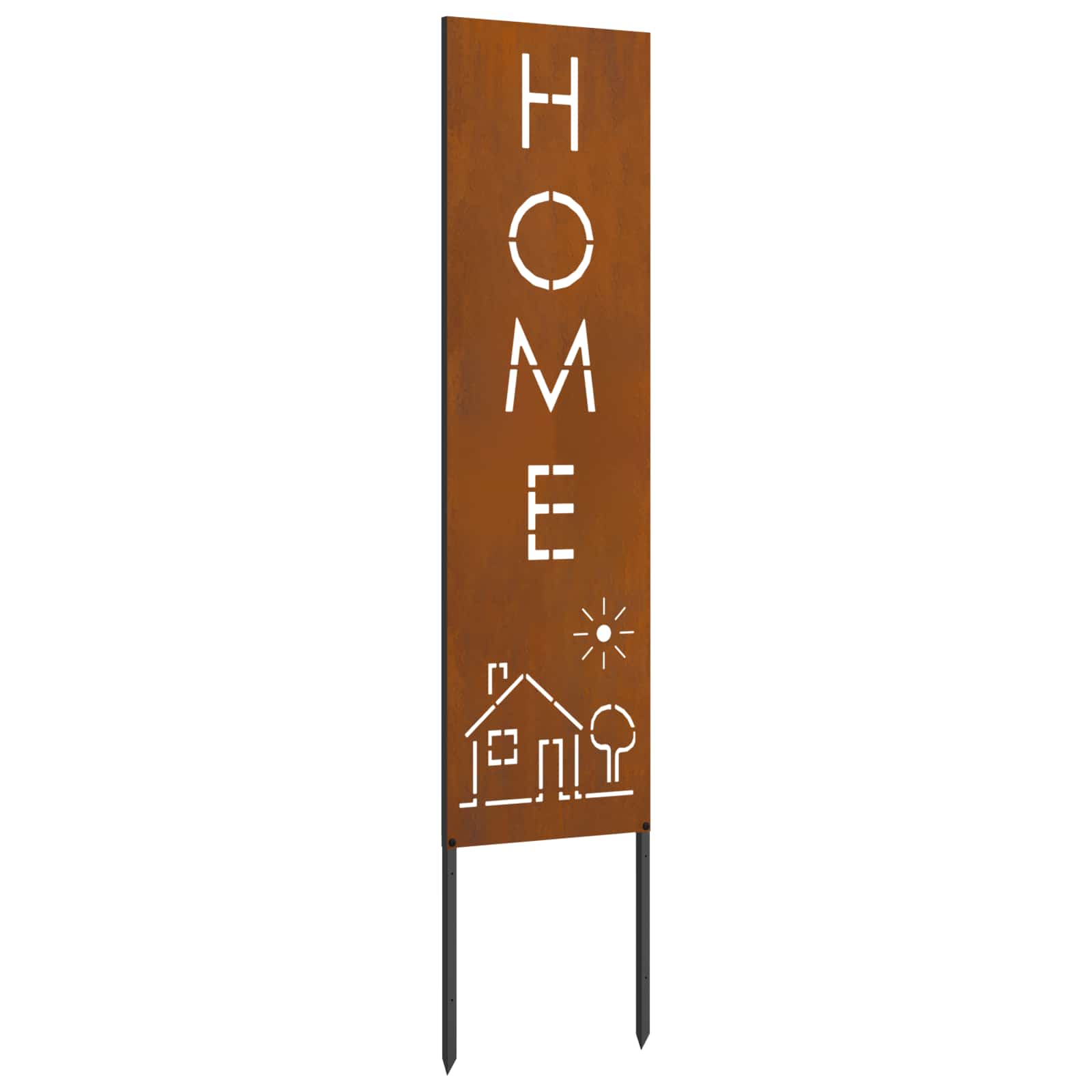VidaXL brise-vue de jardin chantourné rouillé 32 x 140 cm acier corten