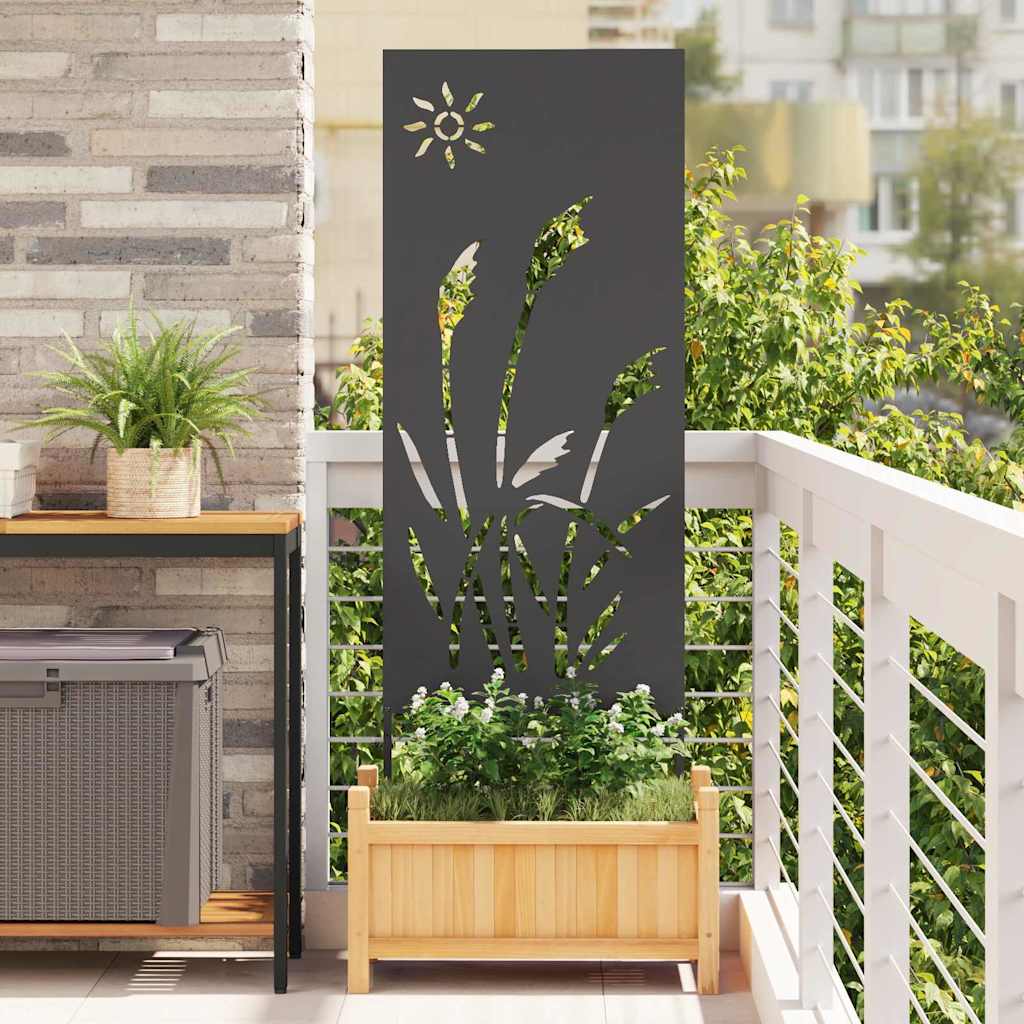 Vidaxxl brise-vue de jardin noir 50 x 140 cm acier laminé à froid